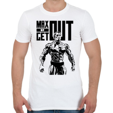 PRINTFASHION Max or Get out - Férfi póló - Fehér férfi póló