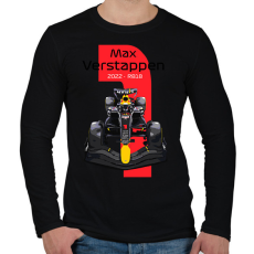 PRINTFASHION Max Verstappen 1 autóversenyző - fekete felirat - Férfi hosszú ujjú póló - Fekete