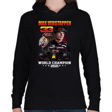 PRINTFASHION Max Verstappen 2021 - Női kapucnis pulóver - Fekete