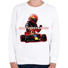 PRINTFASHION Max Verstappen - Gyerek pulóver - Fehér gyerek pulóver, kardigán