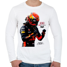 PRINTFASHION Max Verstappen new - Férfi hosszú ujjú póló - Fehér férfi póló