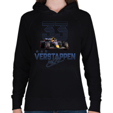 PRINTFASHION Max Verstappen - Női kapucnis pulóver - Fekete női pulóver, kardigán