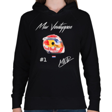 PRINTFASHION Max Verstappen - Női kapucnis pulóver - Fekete