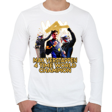 PRINTFASHION MAX VERSTAPPEN vilagbajnok - Férfi hosszú ujjú póló - Fehér férfi póló