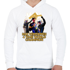 PRINTFASHION MAX VERSTAPPEN vilagbajnok - Férfi kapucnis pulóver - Fehér