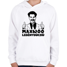 PRINTFASHION Maxijó legénybúcsú - Gyerek kapucnis pulóver - Fehér