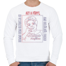 PRINTFASHION Maya Angelou idézet - Férfi pulóver - Fehér