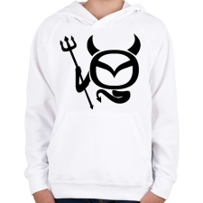 PRINTFASHION Mazda Devil - Gyerek kapucnis pulóver - Fehér gyerek pulóver, kardigán