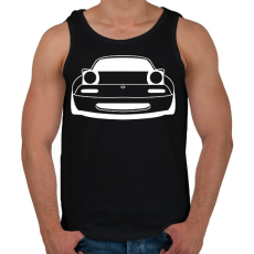 PRINTFASHION Mazda mx5 Fehér - Férfi atléta - Fekete
