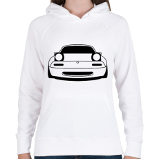 PRINTFASHION Mazda mx5 Fekete - Női kapucnis pulóver - Fehér