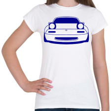 PRINTFASHION Mazda mx5 Kék - Női póló - Fehér női póló