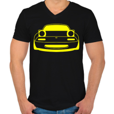 PRINTFASHION Mazda mx5 Sárga - Férfi V-nyakú póló - Fekete