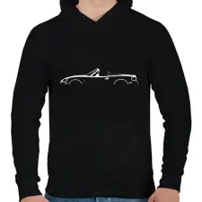 PRINTFASHION Mazda MX-5 (1) - Férfi kapucnis pulóver - Fekete férfi pulóver, kardigán