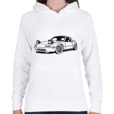 PRINTFASHION Mazda mx-5 /1 - Női kapucnis pulóver - Fehér