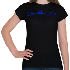 PRINTFASHION Mazda NB kék - Női póló - Fekete
