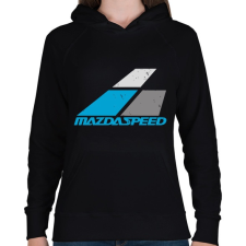 PRINTFASHION Mazda Speed - Női kapucnis pulóver - Fekete női pulóver, kardigán