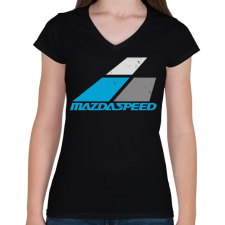 PRINTFASHION Mazda Speed - Női V-nyakú póló - Fekete női póló