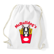 PRINTFASHION mcbulldog - Sportzsák, Tornazsák - Fehér tornazsák