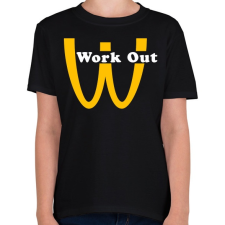 PRINTFASHION McDonalds Work Out - Gyerek póló - Fekete gyerek póló