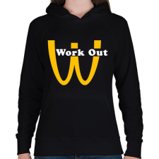 PRINTFASHION McDonalds Work Out - Női kapucnis pulóver - Fekete női pulóver, kardigán