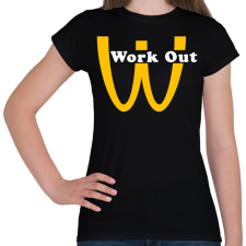 PRINTFASHION McDonalds Work Out - Női póló - Fekete női póló