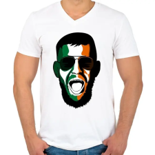 PRINTFASHION McGregor - Férfi V-nyakú póló - Fehér férfi póló