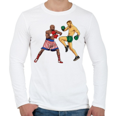 PRINTFASHION McGregor vs Mayweather - Férfi hosszú ujjú póló - Fehér