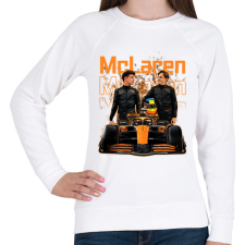 PRINTFASHION Mclaren 2025 - Női pulóver - Fehér női pulóver, kardigán
