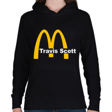 PRINTFASHION McTravis - Női kapucnis pulóver - Fekete