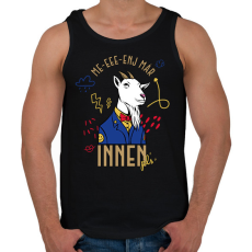 PRINTFASHION Me-eee-enj innen pls - Férfi atléta - Fekete