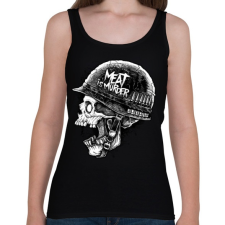 PRINTFASHION Meat is murder - Női atléta - Fekete női trikó