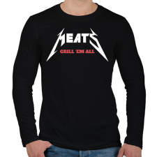 PRINTFASHION Meats - Férfi hosszú ujjú póló - Fekete férfi póló