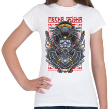 PRINTFASHION Mecha Geisha - Női póló - Fehér női póló
