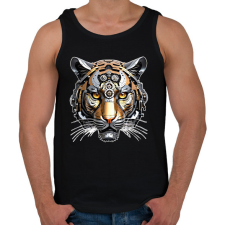 PRINTFASHION Mechanikus tigris - Férfi atléta - Fekete atléta, trikó