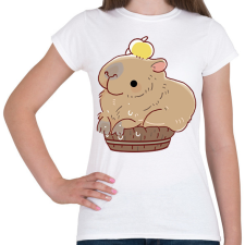 PRINTFASHION Medencéző Capybara - Női póló - Fehér női póló