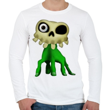 PRINTFASHION Medievil - Férfi hosszú ujjú póló - Fehér férfi póló
