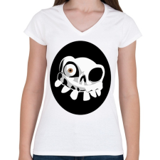 PRINTFASHION Medievil - Női V-nyakú póló - Fehér női póló