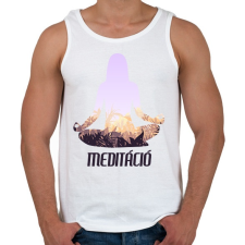 PRINTFASHION Meditáció - Férfi atléta - Fehér atléta, trikó