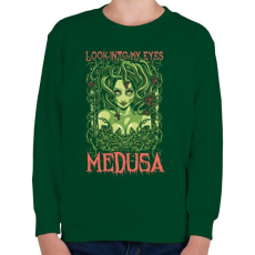 PRINTFASHION Medusa - Gyerek pulóver - Sötétzöld