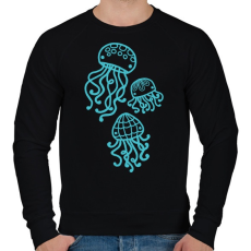 PRINTFASHION Medúza - Férfi pulóver - Fekete