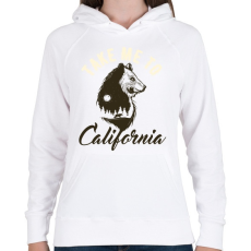 PRINTFASHION Medve 02 - Take me to California - Női kapucnis pulóver - Fehér