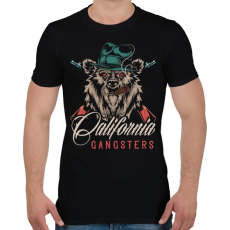 PRINTFASHION Medve 04 - California Gangsters - Férfi póló - Fekete