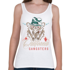 PRINTFASHION Medve 04 - California Gangsters - Női atléta - Fehér női trikó
