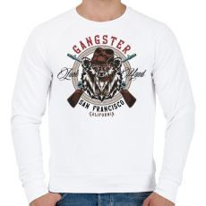 PRINTFASHION Medve 07 - San Francisco Gangster - Férfi pulóver - Fehér