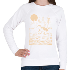 PRINTFASHION Medve bocs - Női pulóver - Fehér