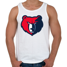 PRINTFASHION Medve - Férfi atléta - Fehér