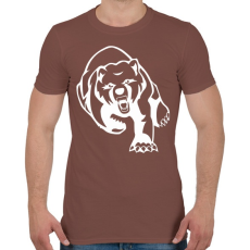 PRINTFASHION Medve  - Férfi póló - Mogyoróbarna