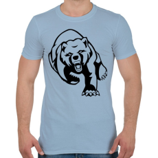 PRINTFASHION Medve  - Férfi póló - Világoskék