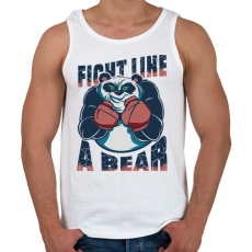 PRINTFASHION Medve - harcolj mint egy medve - Férfi atléta - Fehér