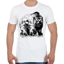 PRINTFASHION Medve hegy - Férfi póló - Fehér férfi póló